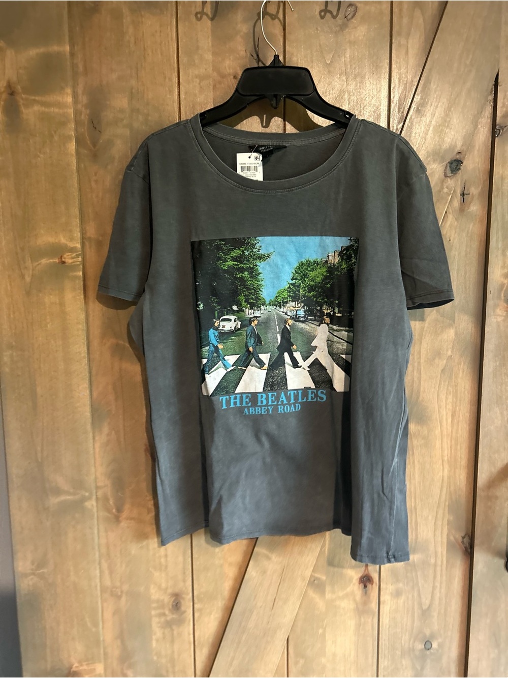 Beatles Gray Graphic Tee with Abbey Road Print